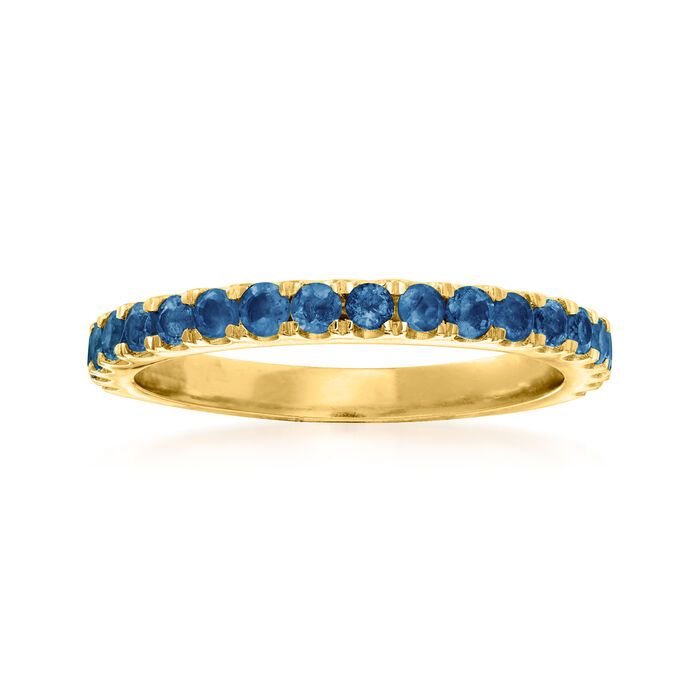 .75 ct. t.w. Sapphire Ring in 18kt Gold Over Sterling