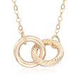 Italian 14kt Yellow Gold Eternity Circles Necklace