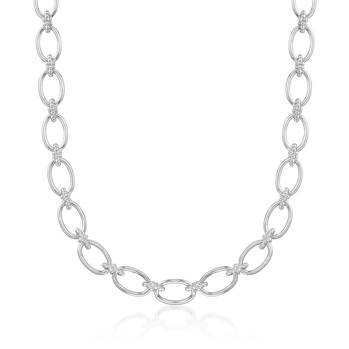Gabriel Designs Sterling Silver Oval-Link Necklace