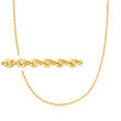 Italian 14kt Yellow Gold Hammered-Link Necklace