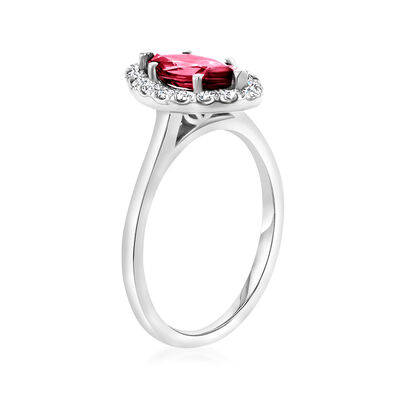 .60 Carat Ruby Ring with .27 ct. t.w. Diamonds in 14kt White Gold
