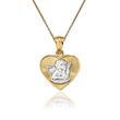 14kt Yellow Gold Guardian Angel Pendant Necklace
