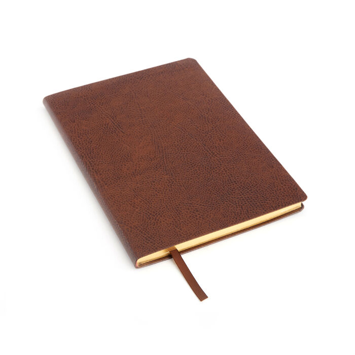 Royce Timber Leather Three-Initial Slim Journal