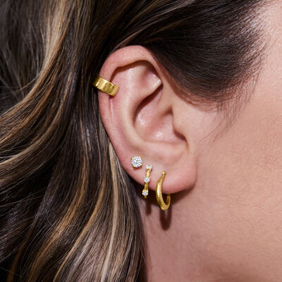 .25 ct. t.w. Diamond Huggie Hoop Earrings in 10kt Yellow Gold