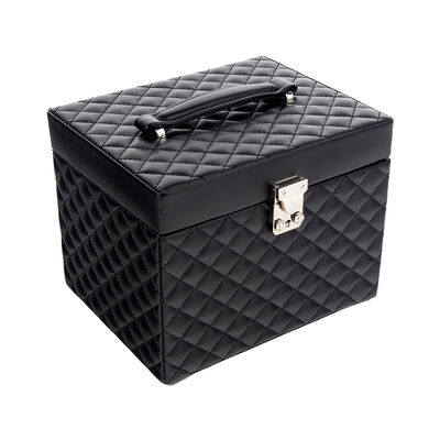 Brouk & Co. &quot;Leo&quot; Black Faux Leather Jewelry Box