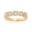 .51 ct. t.w. Diamond Circles and Squares Ring in 14kt Yellow Gold