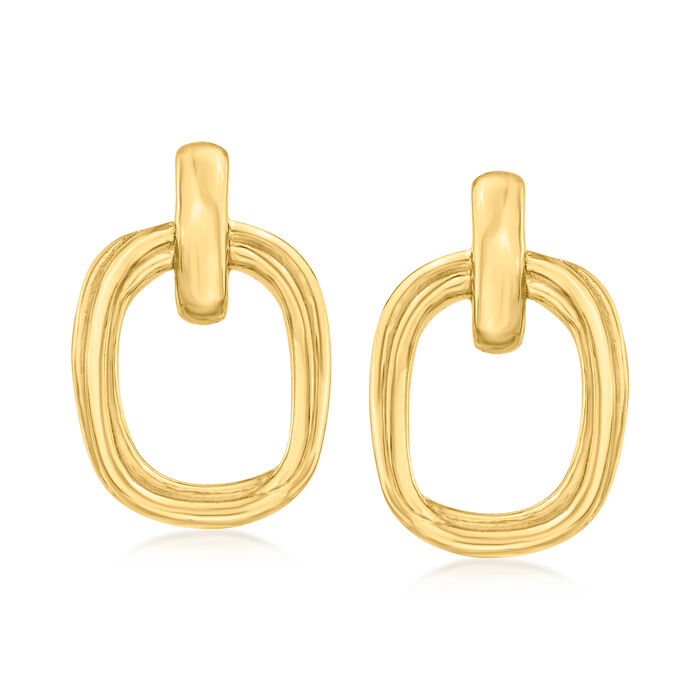 18kt Yellow Gold Doorknocker Earrings