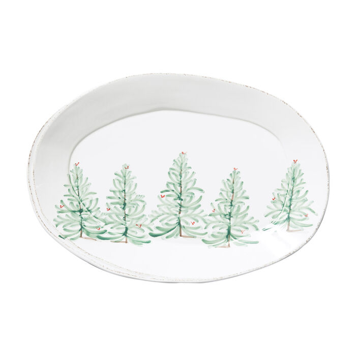 Vietri &quot;Lastra Holiday&quot; Large Oval Melamine Platter from Italy