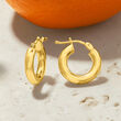 Italian 18kt Yellow Gold Huggie Hoop Earrings