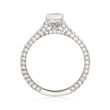 Henri Daussi 1.37 ct. t.w. Diamond Engagement Ring in 18kt White Gold