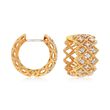 Roberto Coin &quot;Barocco&quot; .41 ct. t.w. Diamond Three-Row Hoop Earrings in 18kt Yellow Gold