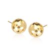 14kt Yellow Gold Faceted Dome Stud Earrings