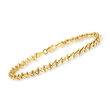 14kt Yellow Gold Double-Bar Link Bracelet