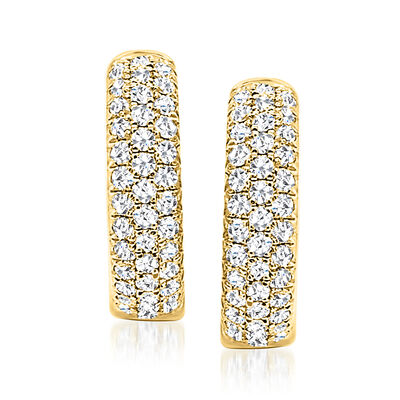 2.05 ct. t.w. Diamond Inside-Outside Hoop Earrings in 14kt Yellow Gold
