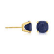 3.00 T. t.w. Sapphire Martini Stud Earrings in 10kt Yellow Gold