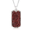 4.20 ct. t.w. Garnet Dog Tag Pendant Necklace in Sterling Silver