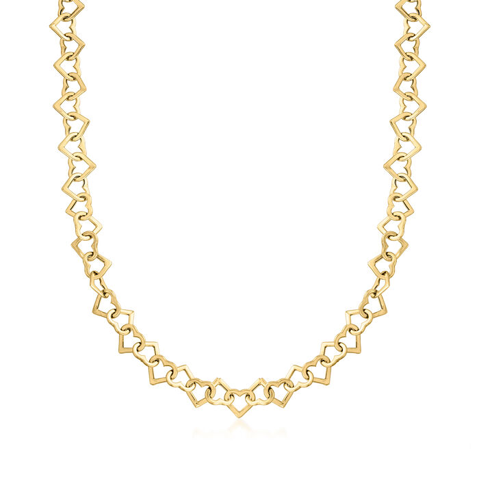 14kt Yellow Gold Heart-Link Necklace