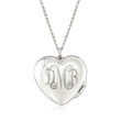 Italian Sterling Silver Personalized Heart Locket Necklace