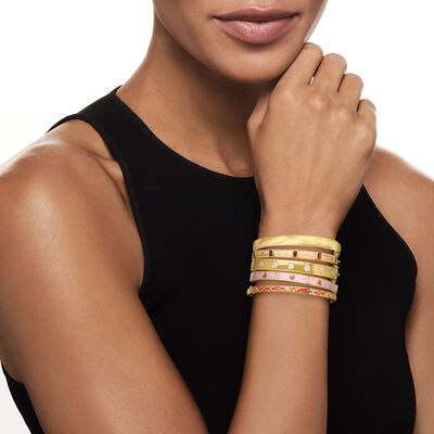 &quot;Champs-Elysees Stack&quot; of Five Bangle Bracelets in 18kt Gold Over Sterling