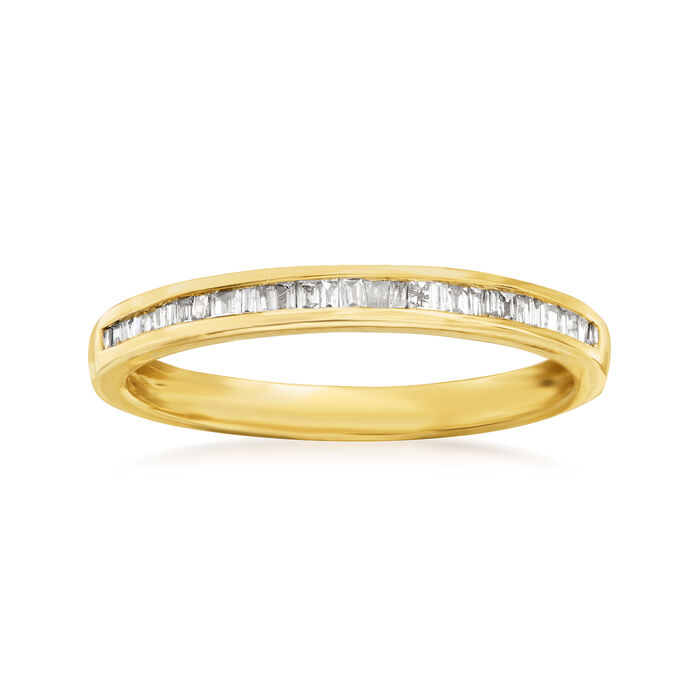 .15 ct. t.w. Baguette Diamond Ring in 14kt Yellow Gold