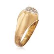 C. 1970 Vintage .15 ct. t.w. Diamond Heart Ring in 14kt Yellow Gold