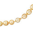 10-13mm Cultured Golden South Sea Pearl Necklace with 14kt Yellow Gold