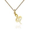 14kt Yellow Gold Snake Pendant Necklace