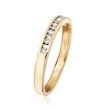 C. 1990 Vintage .25 ct. t.w. Channel-Set Diamond Ring in 14kt Yellow Gold
