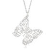 Italian Sterling Silver Butterfly Necklace