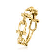 14kt Yellow Gold Buckle-Link Ring