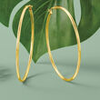 Italian 2mm 18kt Yellow Gold Hoop Earrings 