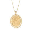 Italian 14kt Yellow Gold Cameo-Inspired Pendant Necklace