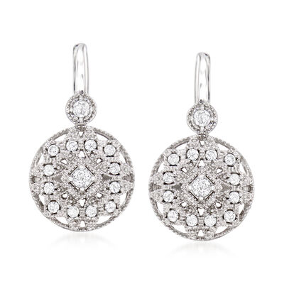 Diamond Earrings. Image Featuring .50 ct. t.w. Diamond Multi-Shape Drop Earrings in Sterling Silver 930741