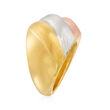 Italian Andiamo 14kt Tri-Colored Gold Ring