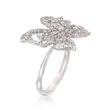 1.00 ct. t.w. Diamond Butterfly Open Space Ring in 14kt White Gold