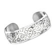 Italian Sterling Silver Filigree Swirl Cuff Bracelet
