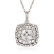 1.00 ct. t.w. Diamond Pendant Necklace in 14kt White Gold