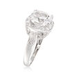 5.00 Carat White Topaz and .10 ct. t.w. Diamond Ring in 14kt White Gold