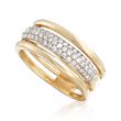 .50 ct. t.w. Pave Diamond Triple-Row Ring in 14kt Yellow Gold