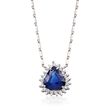 C. 2000 Vintage Alessi 2.30 ct. t.w. Sapphire and .25 ct. t.w. Diamond Necklace in 18kt White Gold