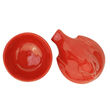 Vietri &quot;Lastra Holiday&quot; Red Bird Covered Bowl from Italy