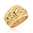 14kt Yellow Gold Byzantine Link Ring
