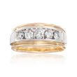 Men's 1.00 ct. t.w. Diamond Wedding Ring in 14kt Two-Tone Gold