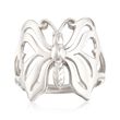 Sterling Silver Openwork Butterfly Ring