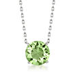 Jewelry Set: Light Green Swarovski Crystal Necklace and Earrings in Sterling Silver