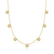 1.00 ct. t.w. Diamond Cluster Necklace in 14kt Yellow Gold