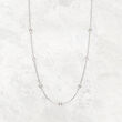 .20 ct. t.w. Diamond Station Necklace in Sterling Silver