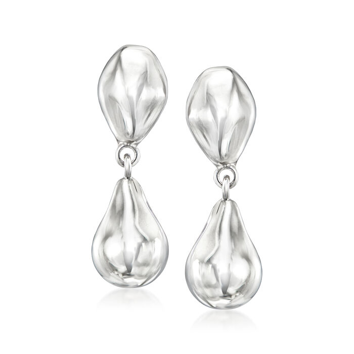 Zina Sterling Silver Baroque Drop Earrings