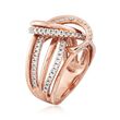 .50 ct. t.w. Diamond Knot Ring in 14kt Rose Gold