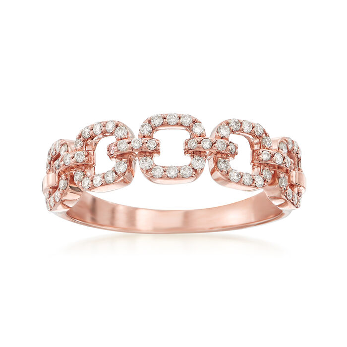 .33 ct. t.w. Diamond Link Ring in 14kt Rose Gold